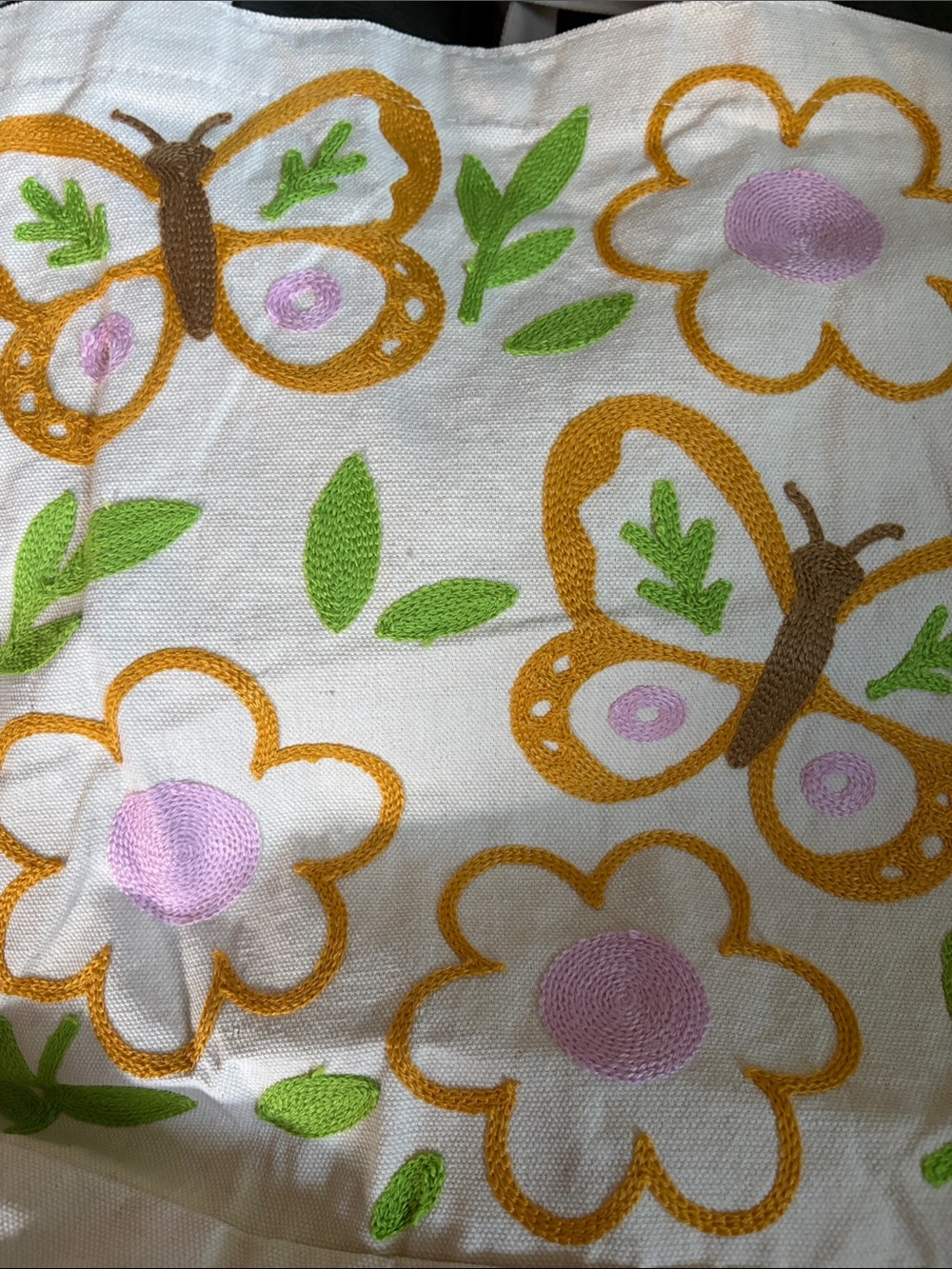 Butterfly and Flower Tote